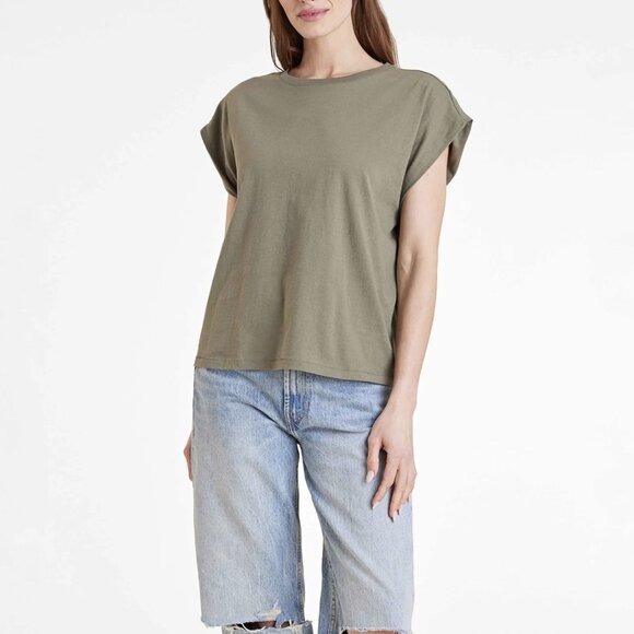 nuuds Tops - Nuuds Olive Green Cotton Crewneck Muscle Tee